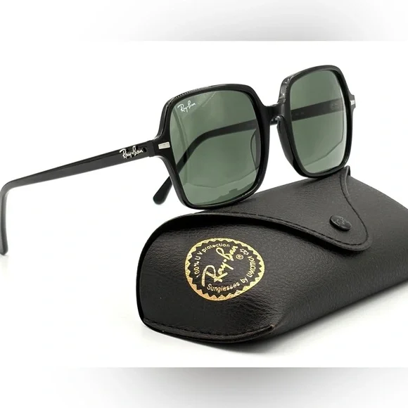 Ray-Ban Womens Black Rb1973 Sunglasses Square II 901/31 53-140 - Picture 3 of 14